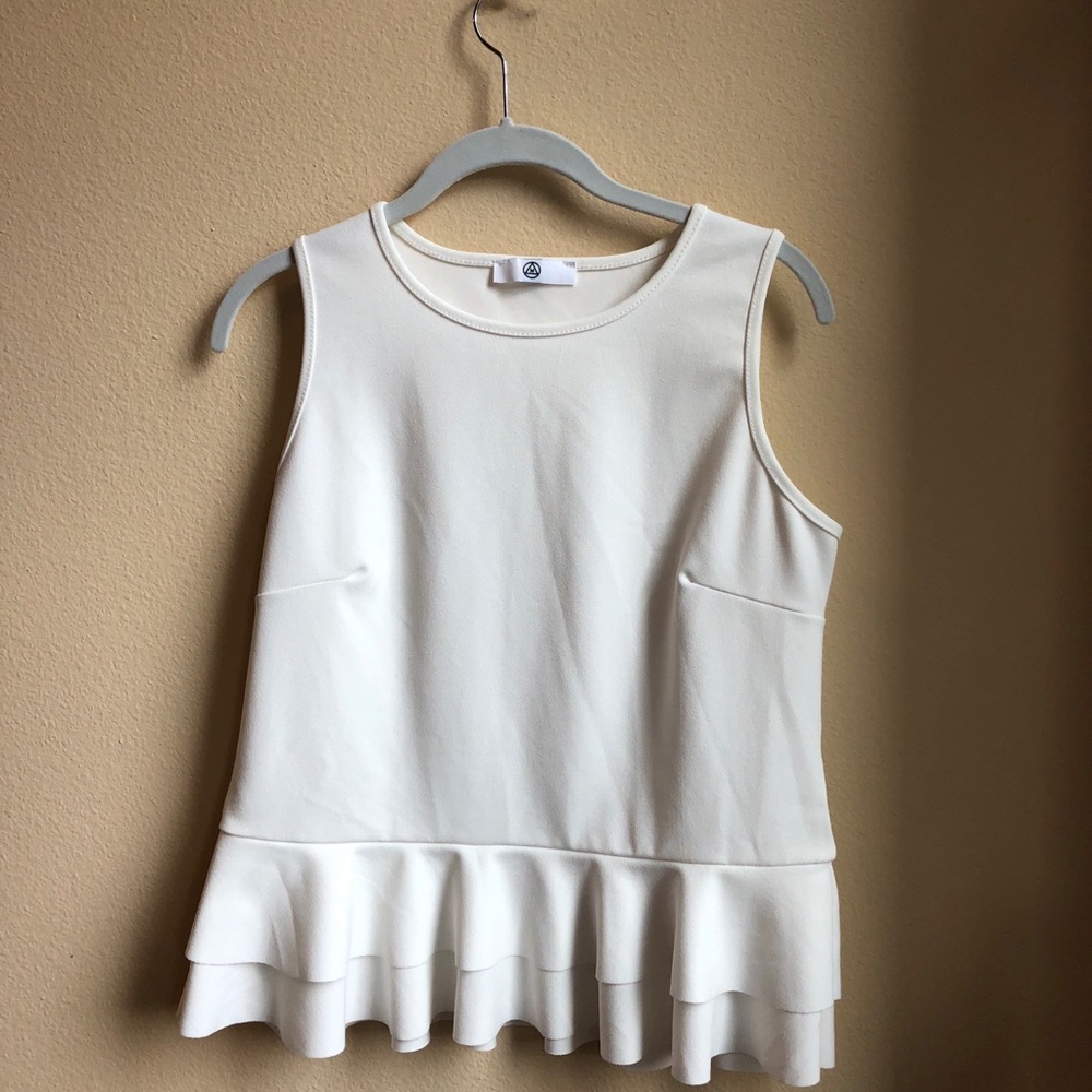 NWOT Missguided White Peplum Top